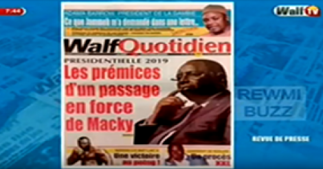 Revue de Presse WalfTv du Lundi 29 Janvier 2018