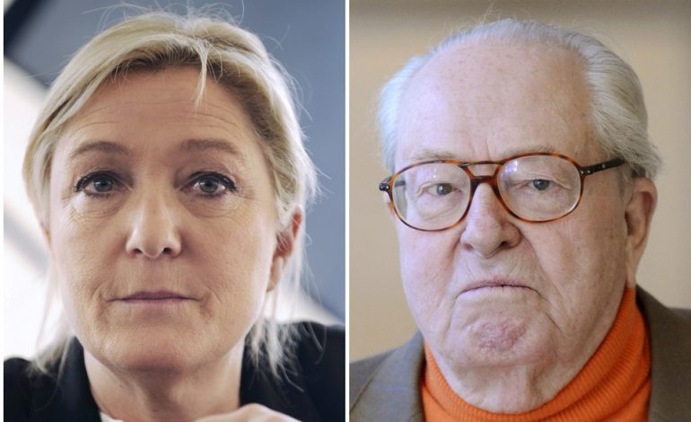 Jean Marie Le Pen déchu de la présidence d’honneur du Front National, Marine Le Pen réélu présidente