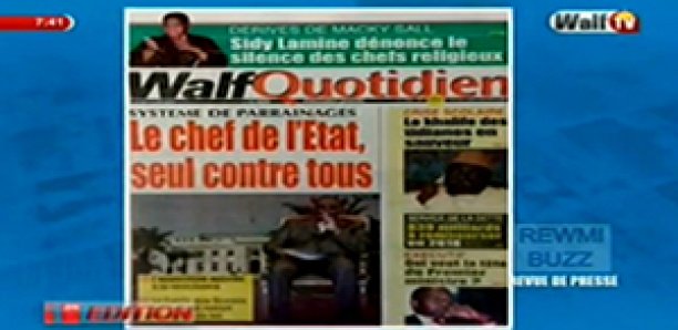 Revue de Presse WalfTv du Lundi 9 Avril 2018