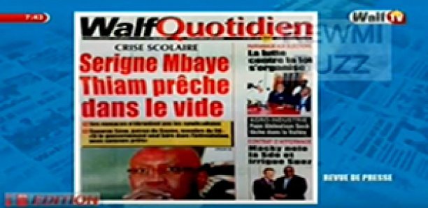 Revue de Presse WalfTv du Lundi 23 Avril 2018