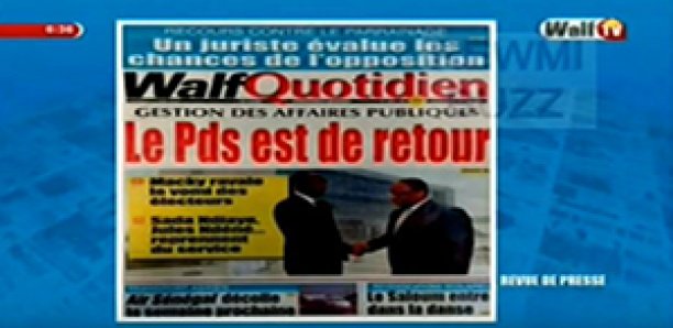 Revue de Presse WalfTv du Vendredi 27 Avril 2018 en Français