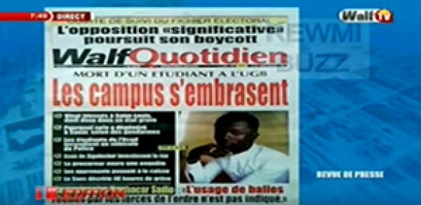 Revue de Presse WalfTv du Mercredi 16 Mai 2018