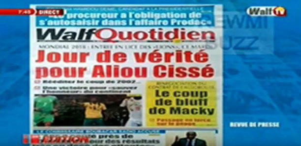 Revue de Presse WalfTv du Jeudi 21 Juin 2018