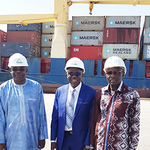 ARRIVÉE DU NAVIRE MV TEOS AU PORT DE ZIGUINCHOR