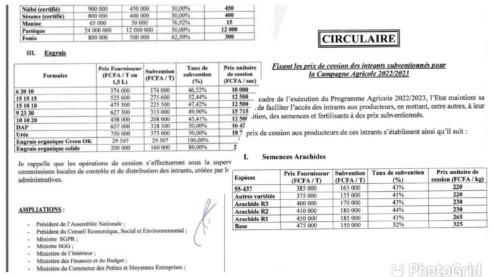 Campagne agricole 2022/23 : L’État du Sénégal maintient la subvention des intrants pour faciliter leur accès aux producteurs.