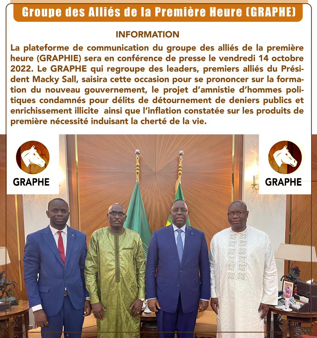 Nouveau gouvernement, projet amnistie :Le groupe des alliés de Macky face à la presse ce vendredi 