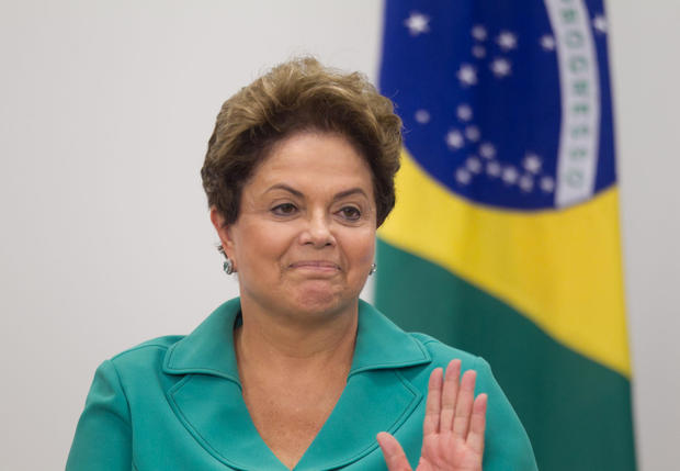 Dilma Rousseff, la présidente du Brésil abattue