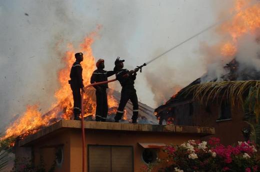 Thiès : Incendie à l'hôtel Résidence Daby sis au quartier 10 ème