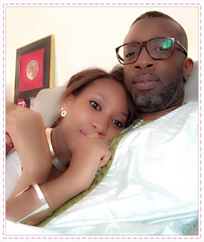 Bouba Ndour en compagnie de sa fille ainée avec Viviane, Zeyna Ndour