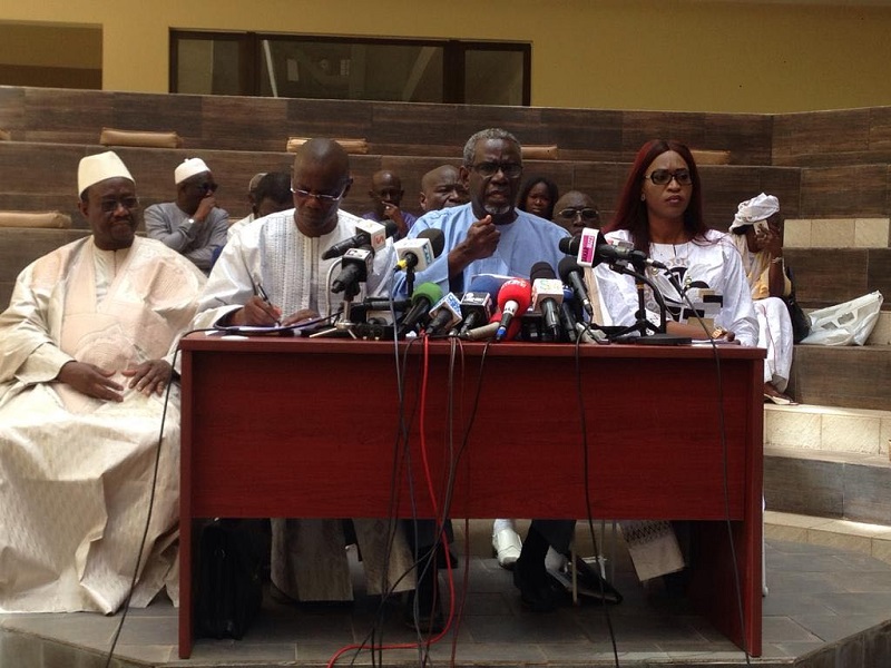 BBY face à la presse au siège du Parti socialiste ce lundi