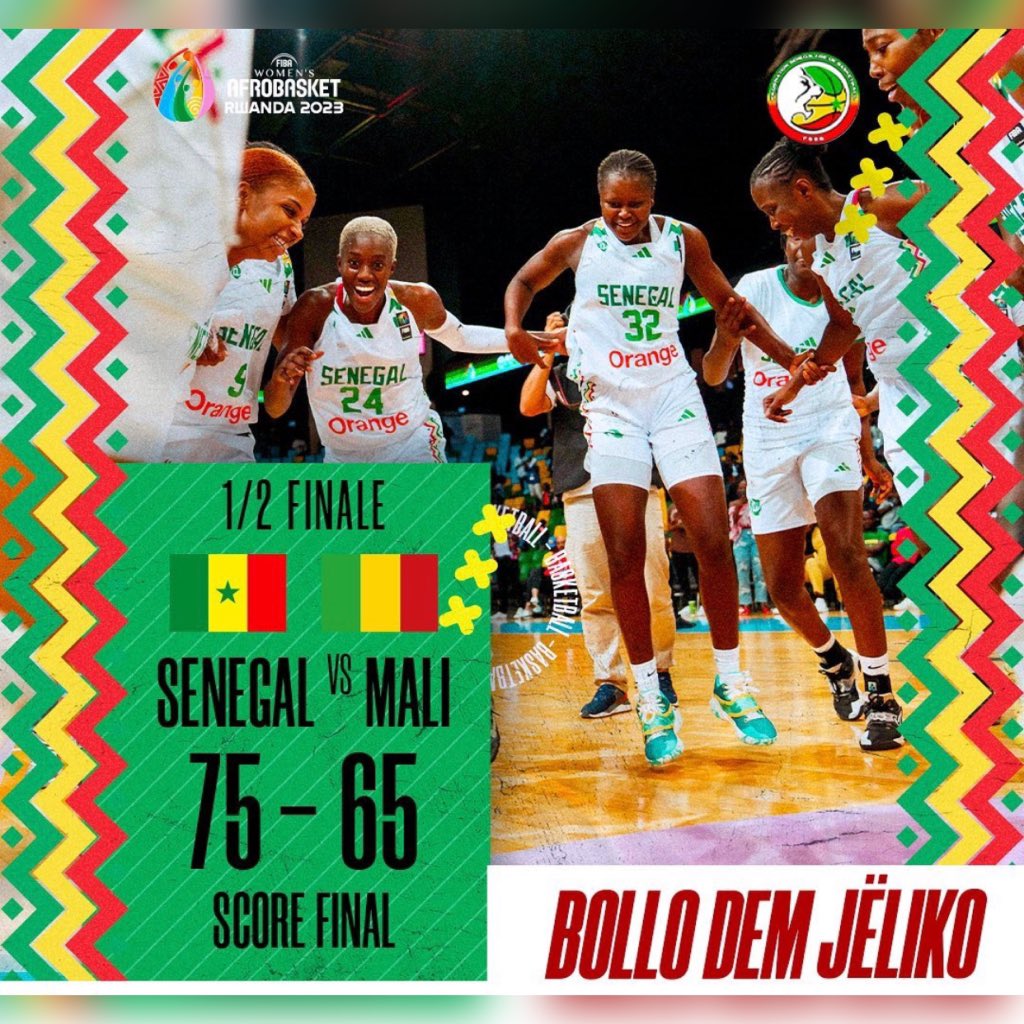 Les Lionnes en Finale de l'Afrobasket féminin Rwanda 2023 !