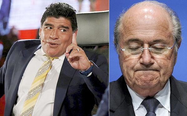 Diego Maradona compare Sepp Blatter, le président de la Fifa, à un "dictateur à vie"