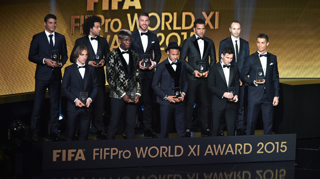 Ballon d'Or: voici l'équipe-type de l'année 2015