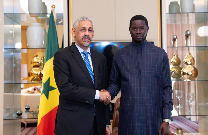 Photos/ 7ᵉ Sommet UA–UE à Luanda : le Président Bassirou Diomaye Diakhar Faye, a accordé une audience à Dr Sidi Ould Tah, Pdt de la BAD, cet après-midi