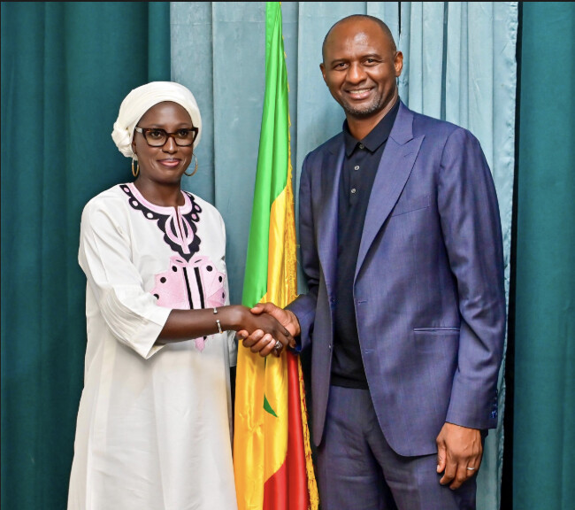 Lions du Sénégal : Patrick Vieira présente ses ambitions à la ministre des Sports