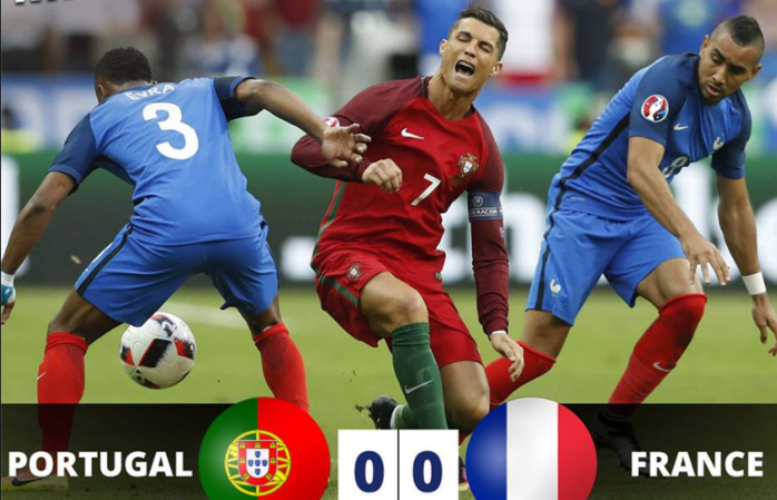 Finale Euro 2016 : L’évènement marquant de cette première période est la sortie sur blessure de Cristiano Ronaldo.