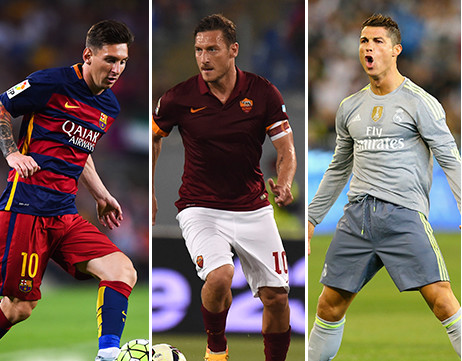 Totti : " Messi et Ronaldo viennent d’une autre planète "