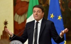 Le chef du gouvernement italien Matteo Renzi a présenté sa démission (présidence)