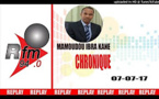 AUDIO -Chronique du Vendredi 07 Juillet 2017-Pr:Mamadou Ibra Kane