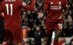 36e journée Premier League : Liverpool atomise Huddersfield 5-0 grâce à un doublé de Sadio Mané, qui inscrit son 20e but de la saison