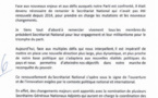 Situation politique : Le PDS renouvelle son Secrétariat national... (DOCUMENT)