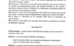 Education : L'année scolaire prorogée jusqu’au 30 Septembre