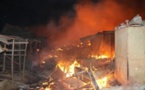 Violent incendie au marché central de Kaolack