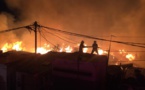 Le parc Lambaye du centre-ville en feu.