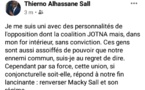 Le post détonant de Thierno Alassane Sall à l'endroit du trio KKS: Comme du je t'aime moi non plus
