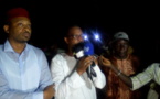 Locales 2022 à Kolda : Bouly Michaël Diédhiou de KKK et les transporteurs de la gare routière derrière Mame Boye Diao.