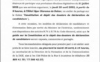 Législatives 2022: La Direction générale des élections organise ce jeudi, un atelier de partage sur la constitution et le dépôt des dossiers de candidature