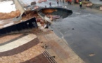  Journée pluvieuse : dommages collatéraux à Patte d'Oie des travaux du BRT, sous tutelle chinoise