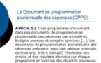Report du lancement des travaux de généralisation du DPPD
