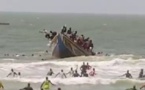 Scène incroyable à Saint-Louis : Une pirogue de migrants échoue sur la plage, les occupants sauvés de justesse (vidéo)