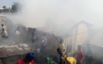 Incendie au marché Boucotte : des magasins ravagés sur un rayon de 4.000 mètres carrés (secours)