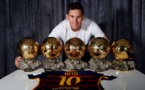 Quand Lionel Messi se prend en photo avec ses cinq ballons d'or
