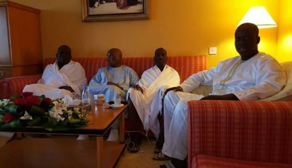 Abdoulaye Wade reçoit Malick Gakou, Oumar Sarr et Mamadou Diop Decroix