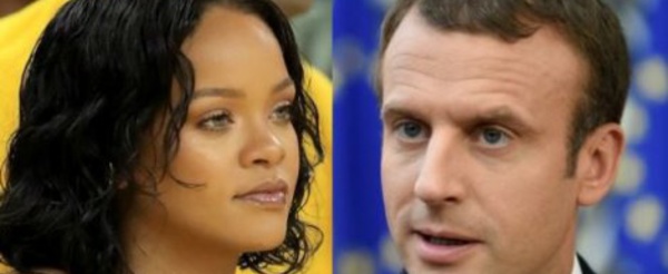 Rihanna interpelle Emmanuel Macron sur Twitter