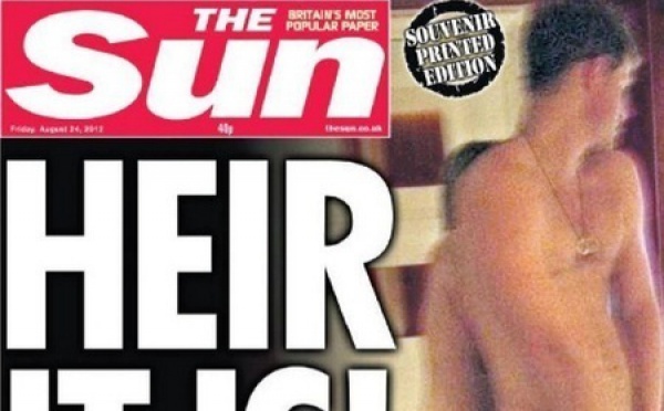 Le Sun brave l’interdit et publie les photos nues du Prince Harry