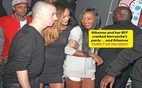 REGARDEZ. Rihanna importune Karrueche Tran