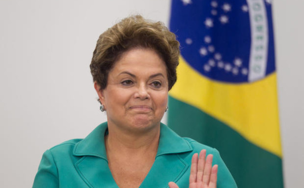 Dilma Rousseff, la présidente du Brésil abattue