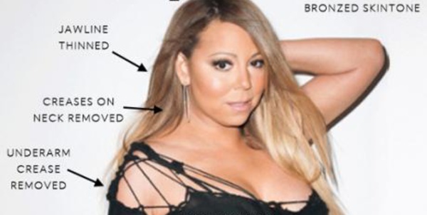 Mariah Carey avant et après Photoshop