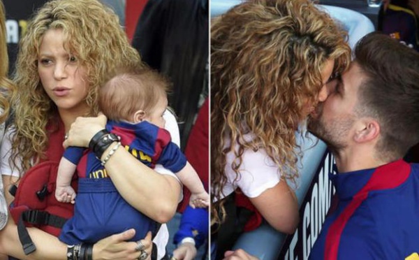 Shakira avec ses fils au stade pour supporter leur père, Gerard Piqué