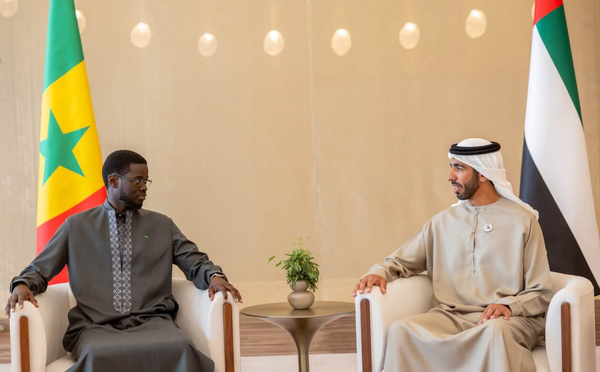 A Abu Dhabi : Bassirou Diomaye Faye reçu à Abu Dhabi par Mohammed ben Zayed